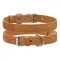 Нашийник для Собак Шкіряний BronzeDog Classic з тисненням Гірчичний 2XS — Фото 4