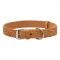 Нашийник для Собак Шкіряний BronzeDog Classic з тисненням Гірчичний 2XS — Фото 5