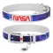 Нашийник для собак шкіряний WAUDOG Design з QR паспортом, малюнок "NASA21", XS, Ш 15 мм, Д 26-35 см, білий — Фото 4