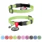Нашийник для котів з відновленої бавовни WAUDOG Re-cotton з QR паспортом, світловідбиваючий, пластиковий фастекс, XS, Ш 10 мм, Дов 20-30 см, салатовий — Фото 4