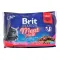 Набір вологих кормів Brit Premium Cat Pouch «М'ясна тарілка» для котів, 4 шт х 100 г — Фото 2