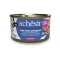 Schesir Tuna with Whitebaits ШЕЗІР ТУНЕЦЬ З АНЧОУСАМИ та рисом в бульйоні натуральні консерви для котів, вологий корм, банка 85г 0,085 кг — Фото 2