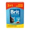 Набір паучів "3+1" для котів Brit Premium Cat pouch з лососем і фореллю, 4 х 100г — Фото 9