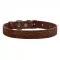 Нашийник для Собак Шкіряний BronzeDog Classic з тисненням Коричневий 2XS — Фото 6