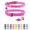 Нашийник "WAUDOG GLAMOUR" з резинкою, клейовими стразами "Квітка" для котів (ширина 9мм, довжина 22-30см) рожевий — Фото 3