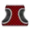 Шлея для собак м'яка WAUDOG Clothes з QR паспортом, малюнок "Шотландка червона", S1, В 40-45 см, С 29-31 см — Фото 6