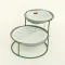 Подвійний лежак для домашніх тварин MISOKO Pet bed, round, double, steel frame, 70x50x40 cm, light green — Фото 4