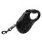 Повідець-рулетка для собак WAUDOG R-leash Monochrome Black, XS, до 12 кг, 3 м, світловідбивна стрічка, чорна — Фото 4