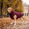 Курточка для собак WAUDOG Re-clothes двостороння, L55, A 52-55, B 77-79, C 50-55, бордовий — Фото 7