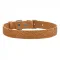 Нашийник для Собак Шкіряний BronzeDog Classic з тисненням Гірчичний 2XS — Фото 6