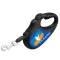 Повідець-рулетка для собак WAUDOG R-leash, малюнок "Прапор", S, до 15 кг, 5 м, світловідбиваюча стрічка чорний — Фото 11