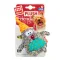 Іграшка для собак Ведмідь з пищалкою GiGwi Plush, текстиль, 10 см — Фото 3
