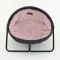 Складаний лежак для домашніх тварин MISOKO Pet bed round plush, 45x45x22 cm, grey and pink — Фото 5