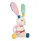 Іграшка для собак Зайчик з кільцем та пищалкою GiGwi Plush Friendz, текстиль, термопластична гума, 16 см — Фото 2