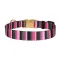 Нашийник для Собак BronzeDog Urban Смужка золотий фастекс Сіро-рожевий L — Фото 8