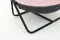 Складаний лежак для домашніх тварин MISOKO Pet bed round plush, 45x45x22 cm, grey and pink — Фото 7