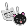 Емальований Адресник BronzeDog Котик Чорний S Емальований Адресник BronzeDog Котик Чорний S