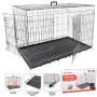 Flamingo Wire Cage Keo Silver ФЛАМІНГО КЕО СІЛЬВЕР КЛІТКА 2-х дверна для собак 120х76х82 см Flamingo Wire Cage Keo Silver ФЛАМІНГО КЕО СІЛЬВЕР КЛІТКА 2-х дверна для собак 120х76х82 см