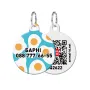 Адресник для собак та котів персоналізований металевий WAUDOG Smart ID з QR паспортом, M, малюнок "Яєчня", коло, Д 30 мм Адресник для собак та котів персоналізований металевий WAUDOG Smart ID з QR паспортом, M, малюнок "Яєчня", коло, Д 30 мм