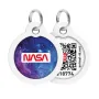 Адресник для собак і котів металевий WAUDOG Smart ID з QR паспортом, малюнок "NASA21", коло, Д 30 мм Адресник для собак і котів металевий WAUDOG Smart ID з QR паспортом, малюнок "NASA21", коло, Д 30 мм