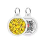 Адресник для собак та котів металічний WAUDOG Smart ID з QR паспортом, малюнок "Уточки", круг, Д 25 мм Адресник для собак та котів металічний WAUDOG Smart ID з QR паспортом, малюнок "Уточки", круг, Д 25 мм