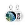 Адресник для собак і котів металевий WAUDOG Smart ID з QR паспортом, малюнок "Земля", коло, Д 25 мм Адресник для собак і котів металевий WAUDOG Smart ID з QR паспортом, малюнок "Земля", коло, Д 25 мм