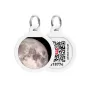 Адресник для собак і котів металевий WAUDOG Smart ID з QR паспортом, малюнок "Місяць", коло, Д 25 мм Адресник для собак і котів металевий WAUDOG Smart ID з QR паспортом, малюнок "Місяць", коло, Д 25 мм