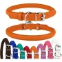 Нашийник для собак Barksi круглий шкіряний Помаранчовий 2XL Нашийник для собак Barksi круглий шкіряний Помаранчовий 2XL