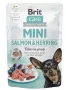 Вологий корм Brit Care Mini для собак, з філе лосося та оселедця в соусі, 85 г Вологий корм Brit Care Mini для собак, з філе лосося та оселедця в соусі, 85 г