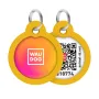 Адресник для собак і котів металевий WAUDOG Smart ID з QR паспортом, малюнок "Градієнт помаранчевий", коло, Д 30 мм Адресник для собак і котів металевий WAUDOG Smart ID з QR паспортом, малюнок "Градієнт помаранчевий", коло, Д 30 мм