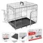 Flamingo Wire Cage Keo Silver ФЛАМІНГО КЕО СІЛЬВЕР КЛІТКА 2-х дверна для собак 63х43х49 см Flamingo Wire Cage Keo Silver ФЛАМІНГО КЕО СІЛЬВЕР КЛІТКА 2-х дверна для собак 63х43х49 см