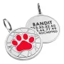 Емальований Адреса для Собак BronzeDog Лапка на Фоні Об'ємної Павутинки Червоний L Емальований Адреса для Собак BronzeDog Лапка на Фоні Об'ємної Павутинки Червоний L