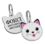 Емальований Адресник BronzeDog Котик Білий S Емальований Адресник BronzeDog Котик Білий S