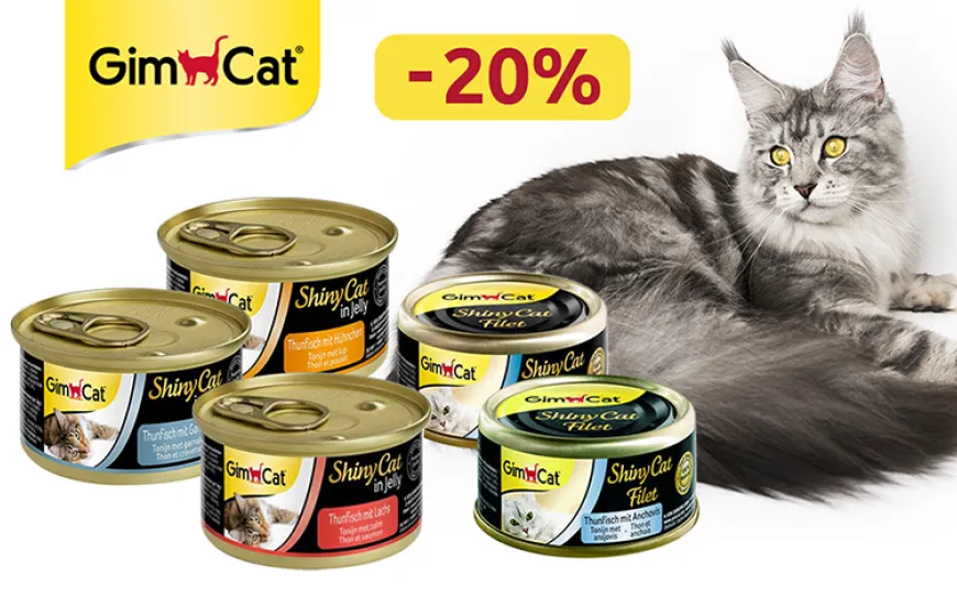 Корм вологий GimCat Shiny Cat для котів -20%