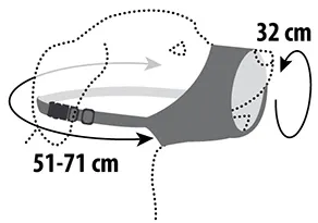 Розміри намордника для собак Flamingo Muzzle Nylon Special